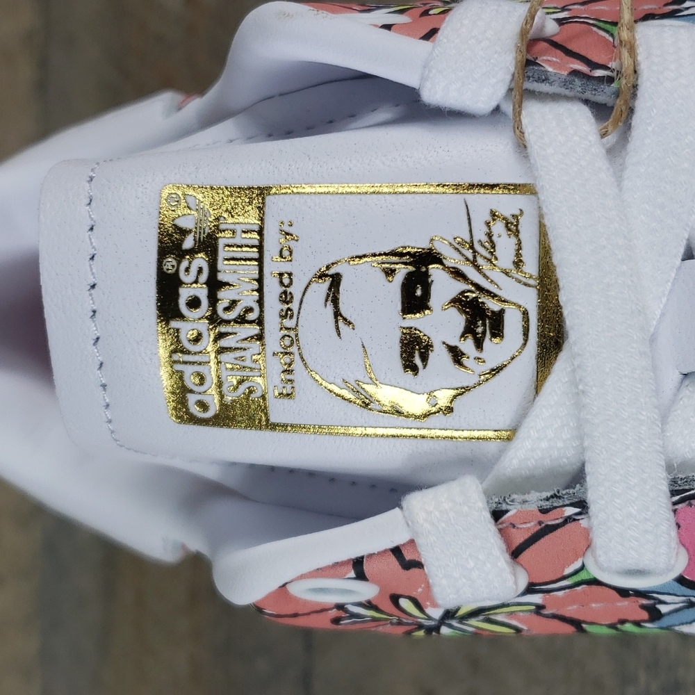 adidas Women's Stan Smith Leather All Over Floral Print Sneakers - Picture 8 of 11